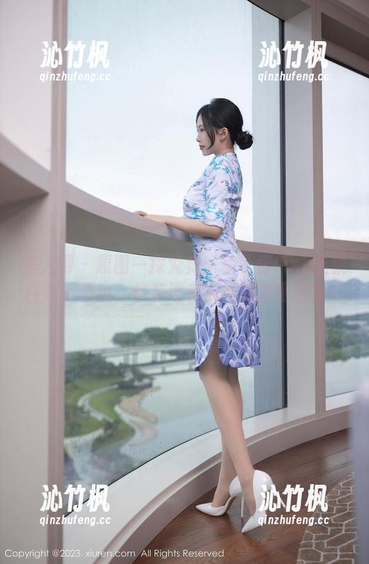 秀人网 - 原图一探究竟：鱼子酱fish坐镇白色小恶魔，你有没有被她的迷雾挡住？
